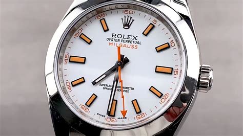 rolex milgauss white replica|rolex milgauss green for sale.